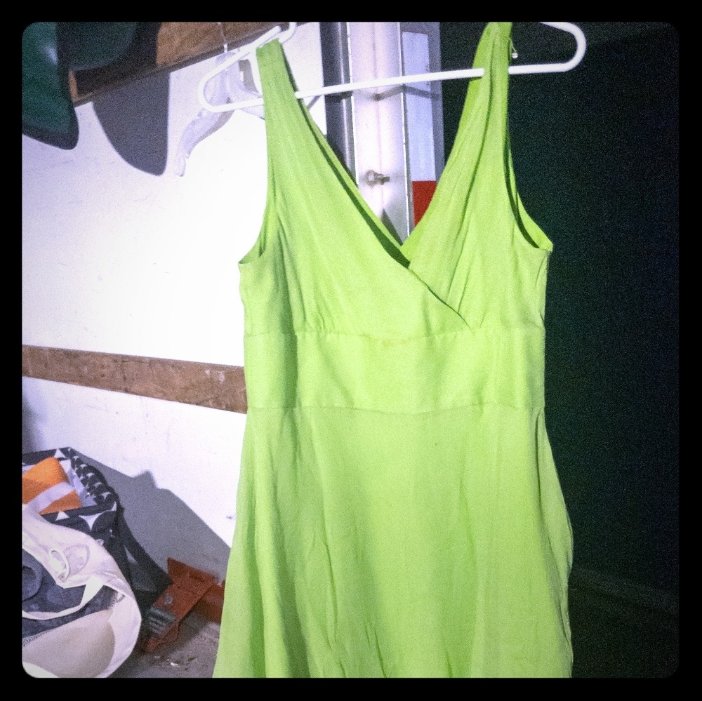 Lime Green Sleeveless Dress